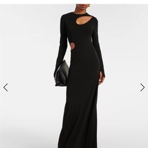 Victoria Beckham Black Long Sleeve Cut-Out Dress